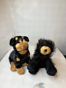 Authentic Ganz/webkinz Rottweiler/ Bear Plush Lot Of 2 CLEAN 7-8” - Picture 1 of 13