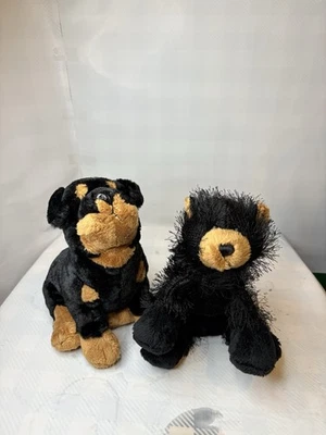 Authentic Ganz/webkinz Rottweiler/ Bear Plush Lot Of 2 CLEAN 7-8” - Image 1 of 4
