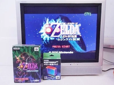 The Legend of Zelda Majora's Mask with Memory Pak Expansion Nintendo 64 N64 Game - Image 1 of 3