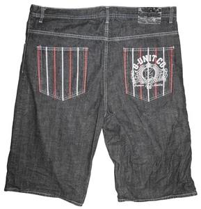 Vintage Y2K G Unit Jeans Shorts Baggy schwarz Hip Hop Gr. 40 Jorts - Bild 1 von 10