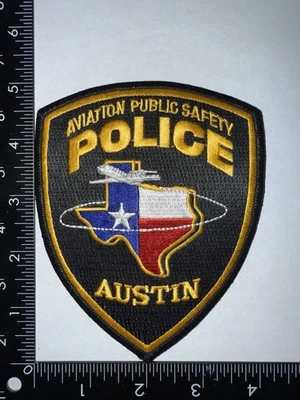 Parche de policía de seguridad pública de aviación Austin Texas TX obsoleto difícil de encontrar de colección Foto 1 de 2