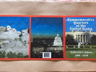 50 State Quarters 1999-2008 Full Set in Collectors Album Mixed P and D Mint Mark - Image 1 of 4
