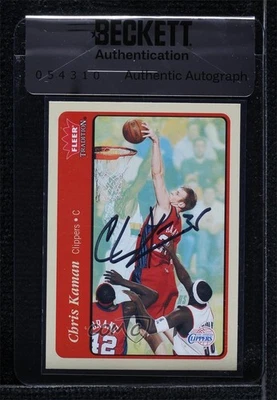 BAS 2004-05 Fleer Tradition Chris Kaman #71 Seal of Authenticity Auto - Image 1 of 2
