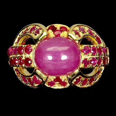 925 Sterling Silver Ring Oval Ruby 10x9mm Natural Gemstone Jewelry Size 9 - Image 1 of 4