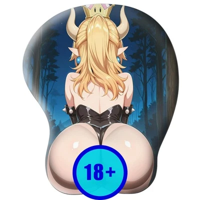 3D butt Anime Mouse Pad with Ergonomic Wrist Support XL, New Bowsette #02 - Image 1 of 3