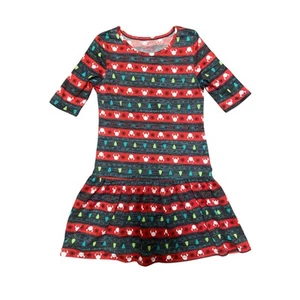 Disney Mickey Mouse Christmas Dress - Kids Size M (7-8) - Picture 1 of 3