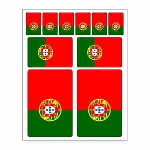10 Stück Flaggen Aufkleber Portugal Set | Sticker Portugiesische Republik Autoau - Picture 1 of 3