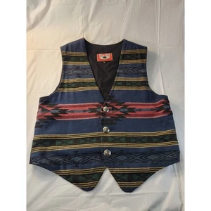 Vintage True Grit Southwestern Aztec Vest Adult Size 3 XS-Small USA Made Cotton - Picture 1 of 15