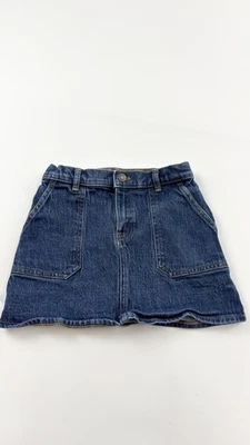 Falda Denim Crewcuts Niñas 8 J.Crew Jean Bolsillos Dobladillo Crudo Informal Conjunto Escolar Foto 1 de 4