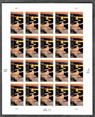 MINNESOTA STATEHOOD 150 YRS 1858-2008 US #4266 COMMEMORATIVE MVF 42c STAMP SHEET - Image 1 of 2