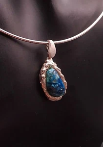 Colgante de plata hecho a mano modelo 47, 33x15cm, "purple fruit", púrpura - Imagen 1 de 5