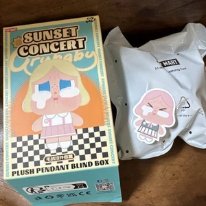 POP MART 🌈AUTHENTIC CRYBABY Sunset Concert Series Plush Pendant [ Pink Grey ] - Picture 1 of 4