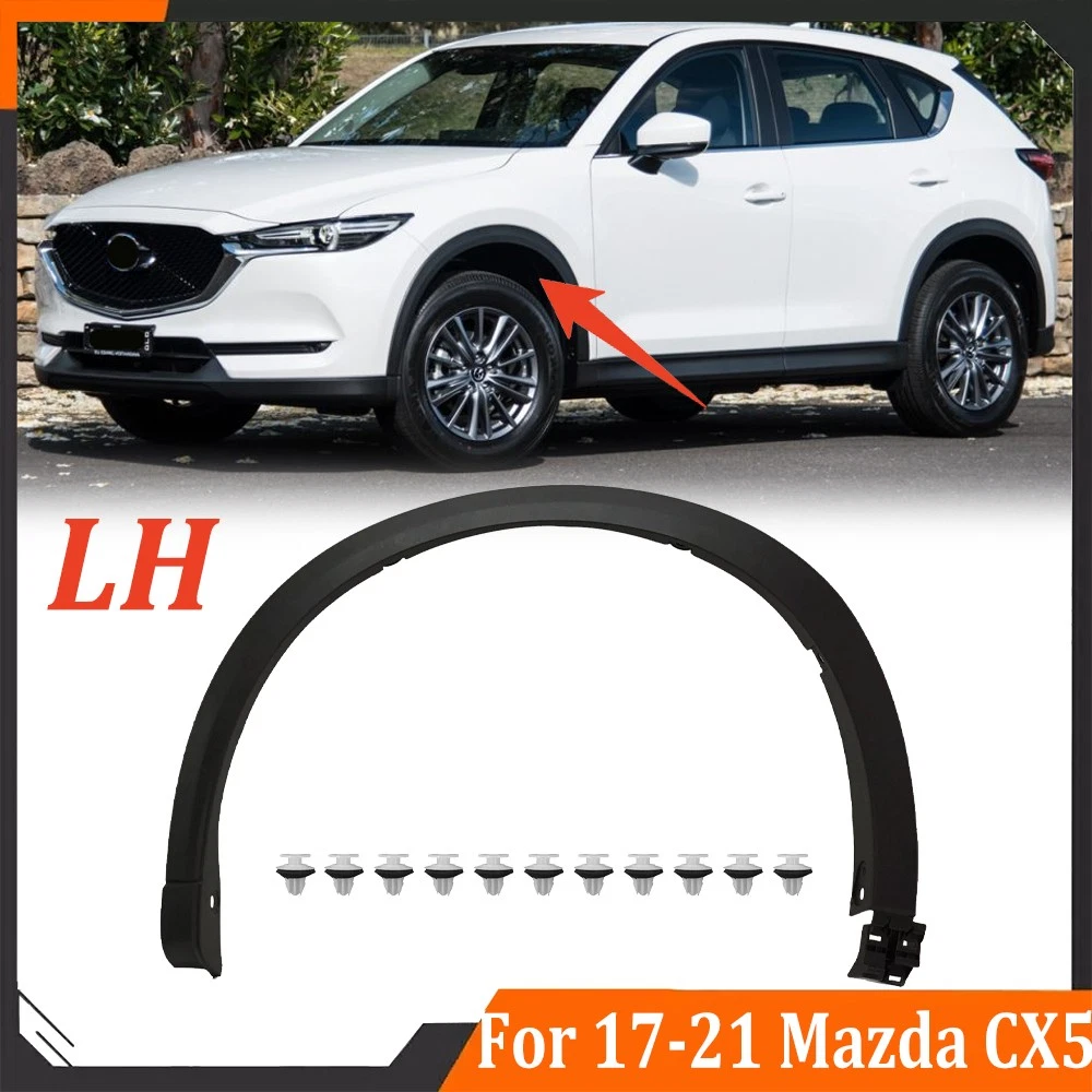 Autoelements Front Passenger Side Fender Flare Molding For 2017-2021 Mazda CX-5 - Primed, OE Style - View #2
