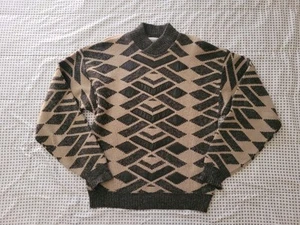 Vintage Mario Bellucci Pullover Herren LT Zopfmuster Grobstrick Fischer Azteken Geo - Bild 1 von 5