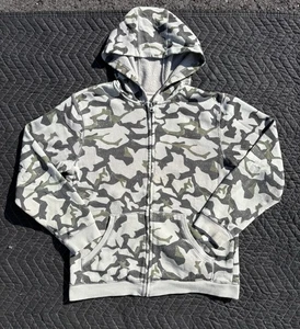 Y2K Route 66 Full Zip Hoodie Sweatshirt Kids XL (14/16) Camo Hipster Grunge - Picture 1 of 14