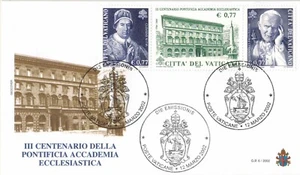 2002-Fdc-Enveloppe 1°jour.Vatican-J.Paul.II-Académie pontificale ecclésiatique - Imagen 1 de 1