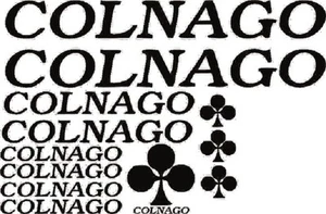 KIT n 12 ADESIVI PRESPAZIATI BICI COLNAGO application tape più logo VARI COLORI - Foto 1 di 1