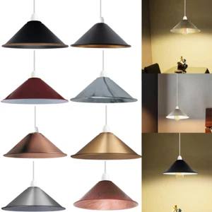 Ceiling Light Shade Easy Fit Cone Shade Pendant Living Room Lampshade Lamp - Foto 1 di 60