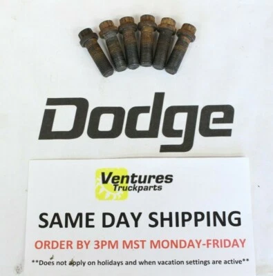 Dodge Dana 44 1974-79 W150 W200 W250 4X4 completo cojinete de tiempo pernos de retención 6 Ea. Foto 1 de 4