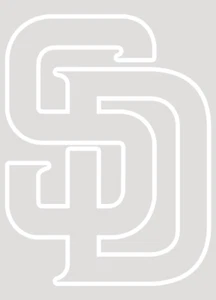 San Diego Padres Outline SD Logo Decal Sticker - Picture 1 of 6