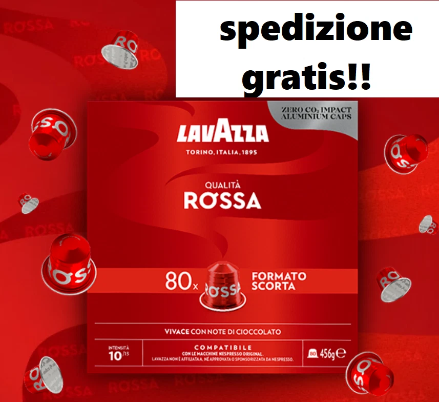 240 Capsule Caffè Lavazza Qualità Rossa Alluminio Compat. Nespresso Ex Armonico - Imagen 1 de 1