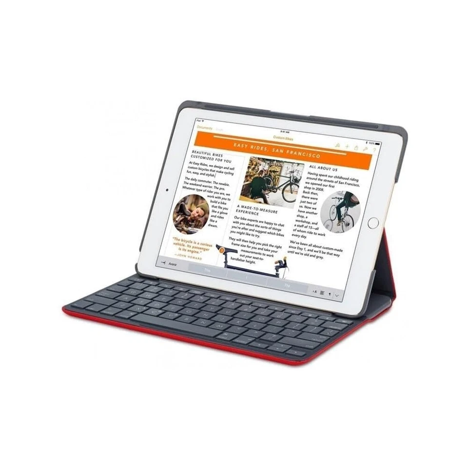 Logitech Canvas Keyboard Folio Case for iPad Air 2 - Red (920-007273) - Image 1 of 2