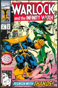 Warlock and the Infinity Watch 8 NM+ 9.6 Thanos Marvel 1992 - Picture 1 of 3