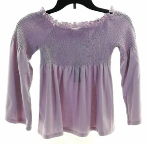 No Comment Girls Off The Shoulder Top Girls Size Large 14 Lilac Long Sleeve - Picture 1 of 12