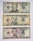 US Federal Reserve * Star Note * Lot $20,$10,$5
