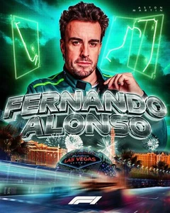 Fernando Alonso 2024 Las Vegas Grand Prix Collage 8x10 Formula 1 Racing Photo - Picture 1 of 1