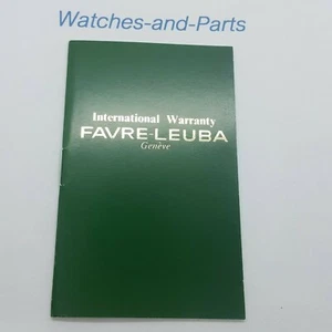 Favre Leuba International Guarantee Warranty Booklet Blank GENUINE NEW - Foto 1 di 5