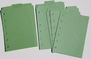 9 Divisores de tamaño de bolsillo verde brillante Filofax mensuales sujeto superior pestaña - Imagen 1 de 4
