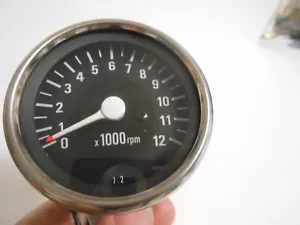Harley mini cable driven tachometer tach gauge chopper bobber 12000 rpm - Picture 1 of 5