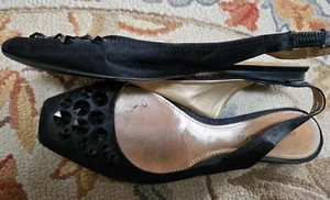 Antonio Melani Black Slingback Flats Sz 9.5 - Picture 1 of 8