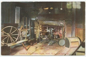 Postal antigua interior de la casa de guarnición Dover nuevo Hampshire antigua NH - Imagen 1 de 2