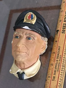 Bossons "SEA CAPTAIN 1972" Chalkware Wandskulptur Kopf Excet Congleton England - Bild 1 von 7