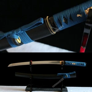 Handmade 1095 High Carbon Steel Japanese Wakizashi Samurai Sword Full Tang Sharp - Picture 1 of 12