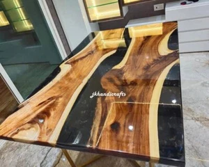 Epoxy Wooden Live Edge Table Top Home Furniture Decor - Picture 1 of 1