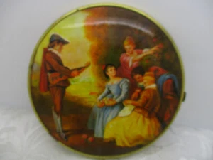 BORSA VINTAGE VECCHIA SCENA VITTORIANA DOPPIO SPECCHIO COMPATTA - Foto 1 di 7