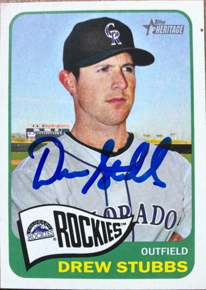Drew Stubbs autografado 2014 Topps Heritage #241 - Imagem 1 de 1