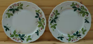 Ceralene Raynaud George Sand Strawberry (2) Luncheon Dessert Plates, 8¾" (B31) - Picture 1 of 10