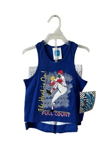 vintage spencers baseball t-shirt short set youth size 4 NWT 90s NOS USA made - Picture 1 of 12