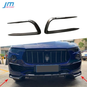 Carbon Fiber Front Bumper Splitter Fins For Maserati Levante S Sport 16-19 - Foto 1 di 5