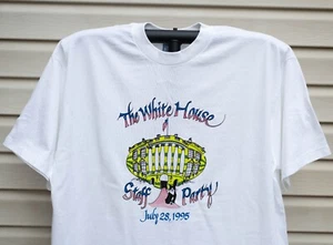 Vintage White House Staff Party T-Shirt 1995 XXL USA Made Baggy Rare Clinton Era - Bild 1 von 6