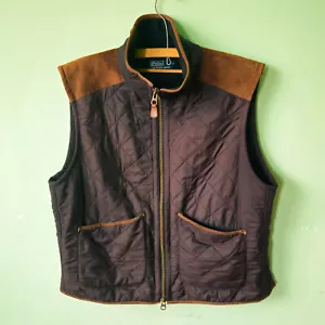 rare vintage Ralph Lauren Polo vest calf suede men's XXL - Picture 1 of 13