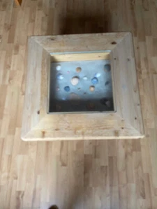 Tisch mit Glasplatte und Schublade Beistelltisch Couchtisch Wohnzimmertisch - Bild 1 von 2
