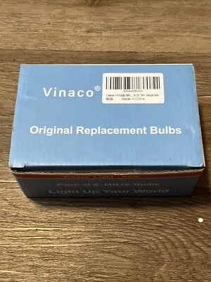 NEW Vinaco light bulb MR 16 12v 35w pack of 6 - Image 1 of 4