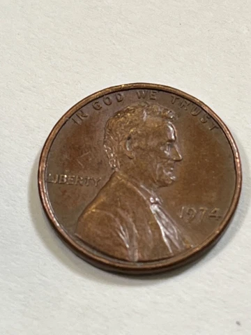 1974 Philadelphia Lincoln Cent Error Coin Thick Planchet Wide Edge Cover