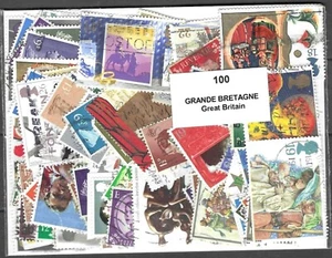 Großbritannien 100 verschiedene Briefmarken gestempelt - Bild 1 von 1