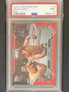 2024 Topps Now UFC Diego Lopes Rookie Red Parallel 8/10 RC PSA MINT 9!! - Picture 1 of 4